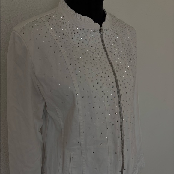 Christine Alexander White Jacket with Silver rhinestones - Picture 5 of 11